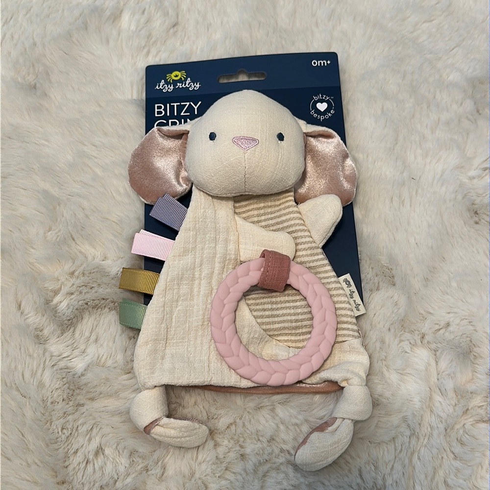 NEW Bitzy Crinkle" Bunny Sensory with Teether
